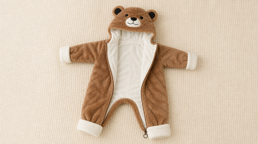 Open the zip and lay the suit flat