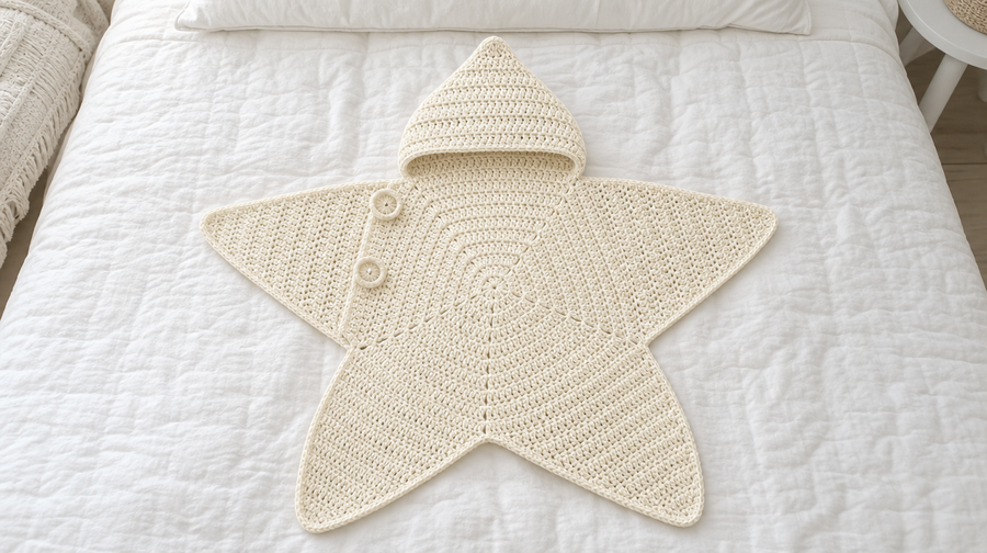 Lay the star open and flat